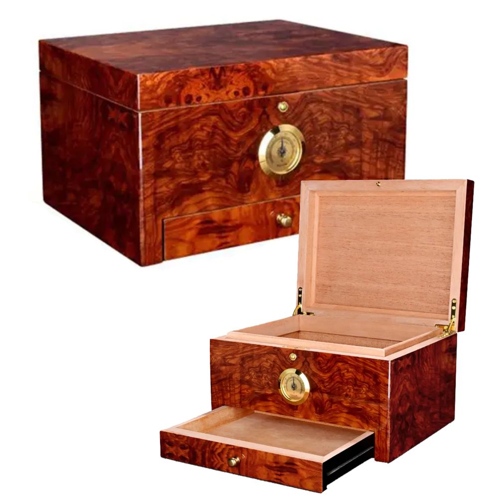 Personalized Humidor with Luxury Wood Finish, Natalia - Personalized Engraved Gifts