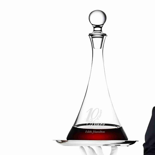 Elegant Personalized Crystalline Decanter with Stopper ~ Spire