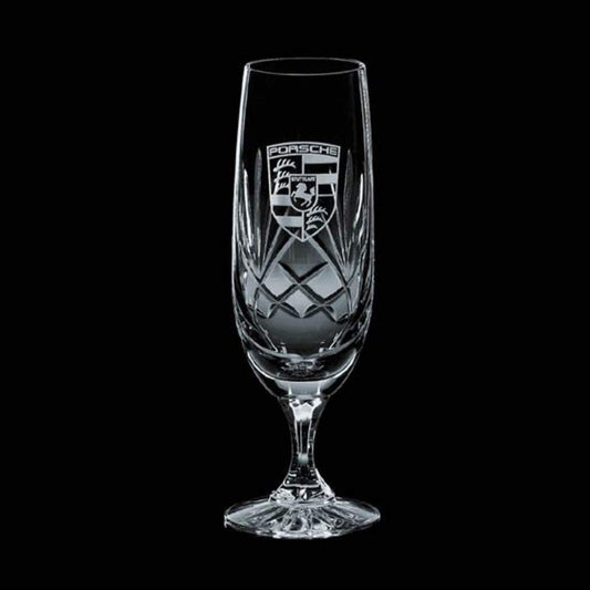 Medallion Design Lead Crystal Flutes Custom Engraved (Set of 2) - Personalized Engraved Gifts