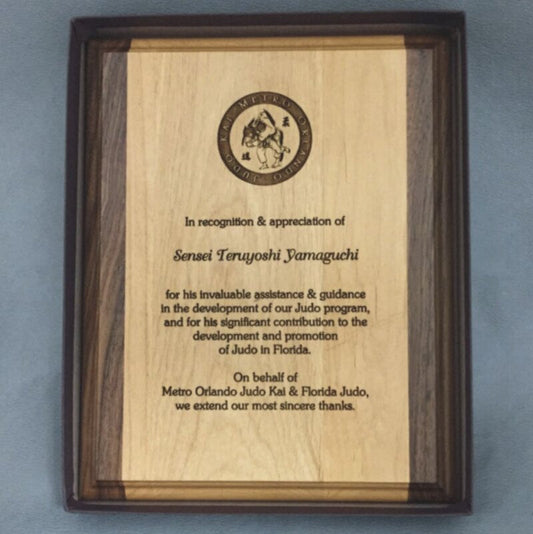 Engraved Alder & Walnut Plaques - Personalized Engraved Gifts