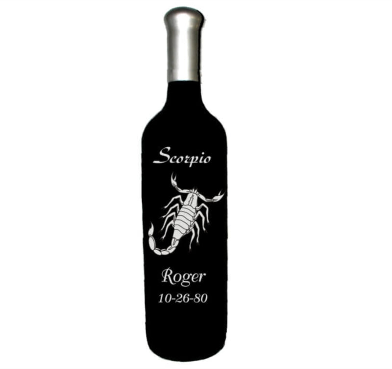 Customized Scorpio Design Gift Bottle - Personalized Engraved Gifts