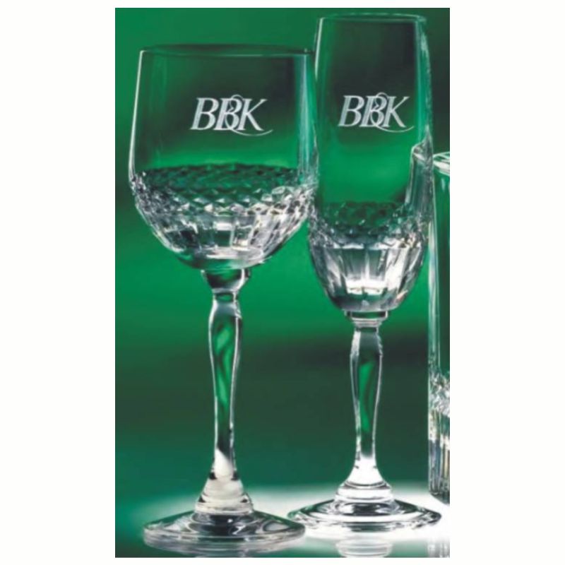 Engraved Lead Crystal Wine Glasses & Flutes Singular Set of Two - Personalized Engraved Gifts