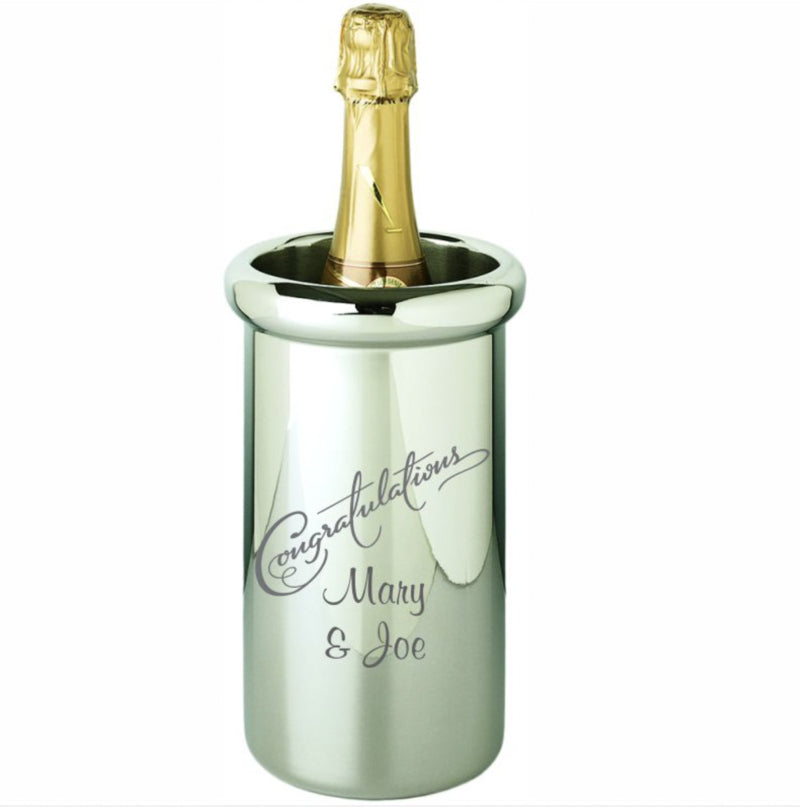 Personalized Stainless Steel Wine Cooler Marc - Personalized Engraved Gifts