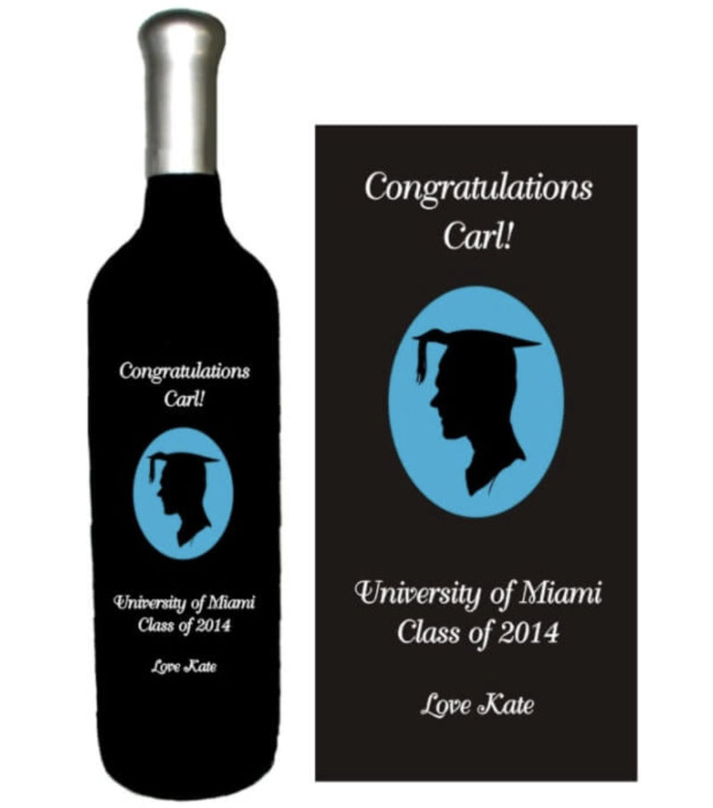 College Graduate Fellow Engraved into a Wine Bottle - Personalized Engraved Gifts