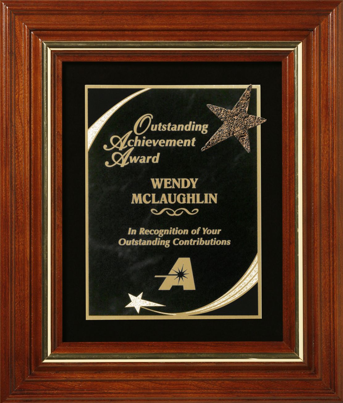 Laser Engraved Cherry Award Plaque - Personalized Engraved Gifts