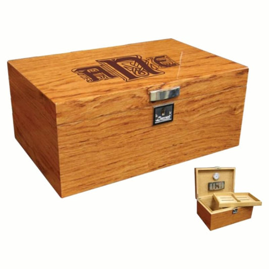 Engraved Bubinga Finish Humidor ~ Bali - Personalized Engraved Gifts