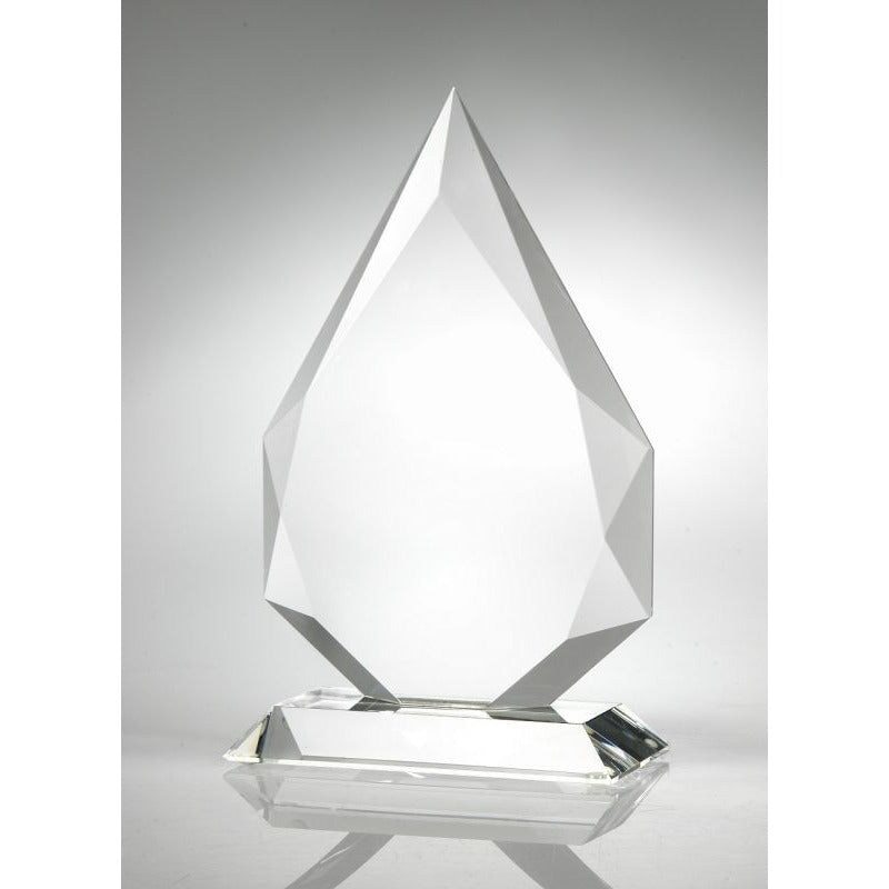 Engraved Crystal Flame Apex Award - Personalized Engraved Gifts