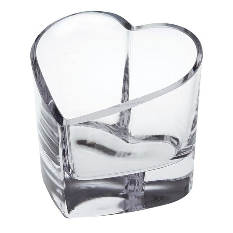 Engraved Crystal Heart Candy or Trinket Bowl ~ Adel - Personalized Engraved Gifts