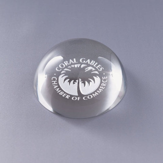 Engraved Crystal Magnifier Paperweight - Personalized Engraved Gifts