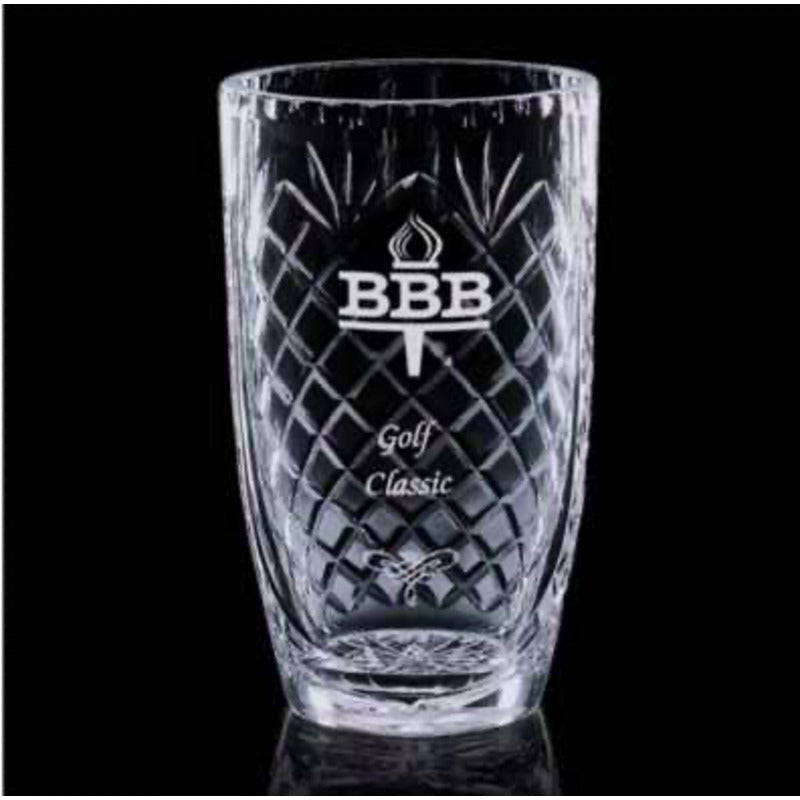 Engraved Lead Crystal Panel Vase ~ Jax - Personalized Engraved Gifts