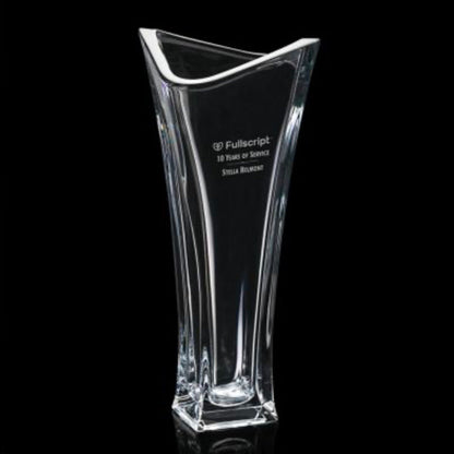 Engraved Crystal Silhouette Vase ~ Mildred - Personalized Engraved Gifts