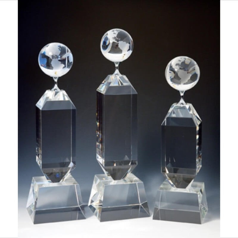 Engraved Globe Award on Tapered Pedestal - Personalized Engraved Gifts