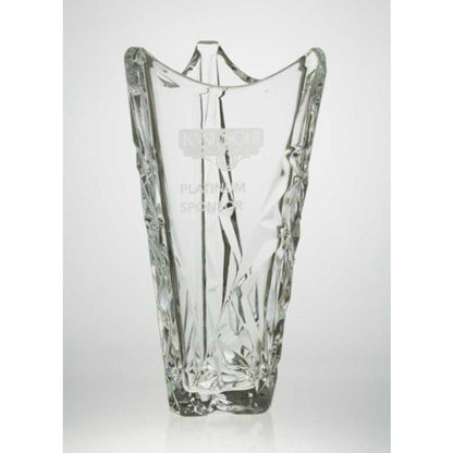 Engraved Heavy Glass Award Vase ~ Glacier - Personalized Engraved Gifts