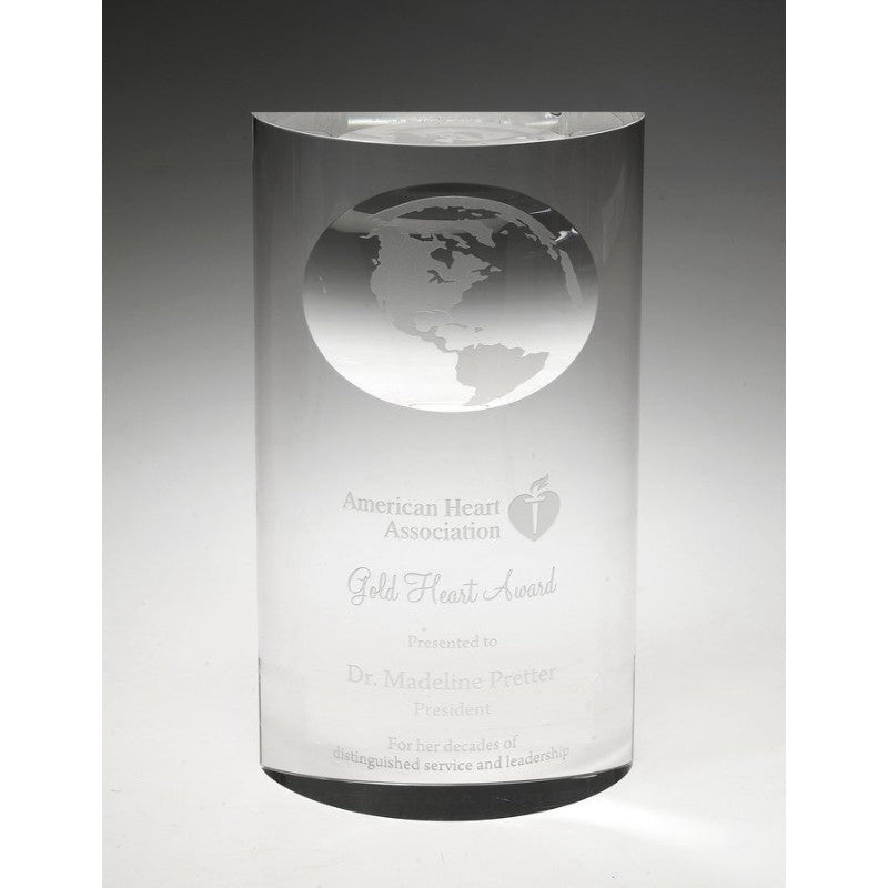 Engraved Mirage Globe Award - Personalized Engraved Gifts