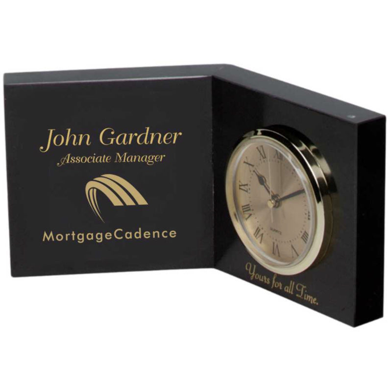 Engraved Open Book Marble Clocks Customized For You - Personalized Engraved Gifts