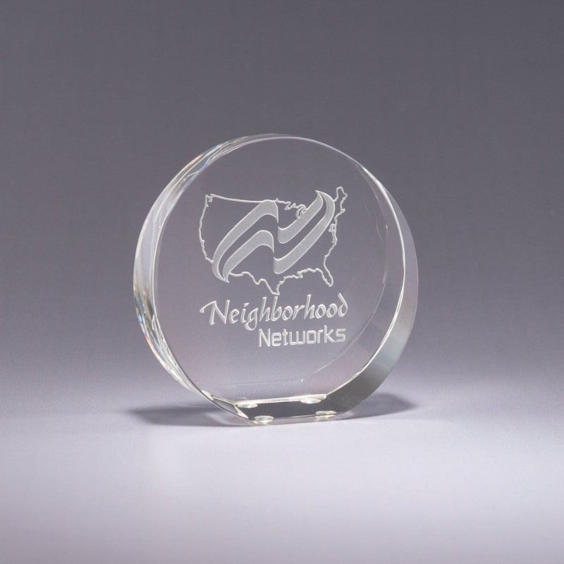 Engraved Optic Stand-Up Paperweight - Personalized Engraved Gifts