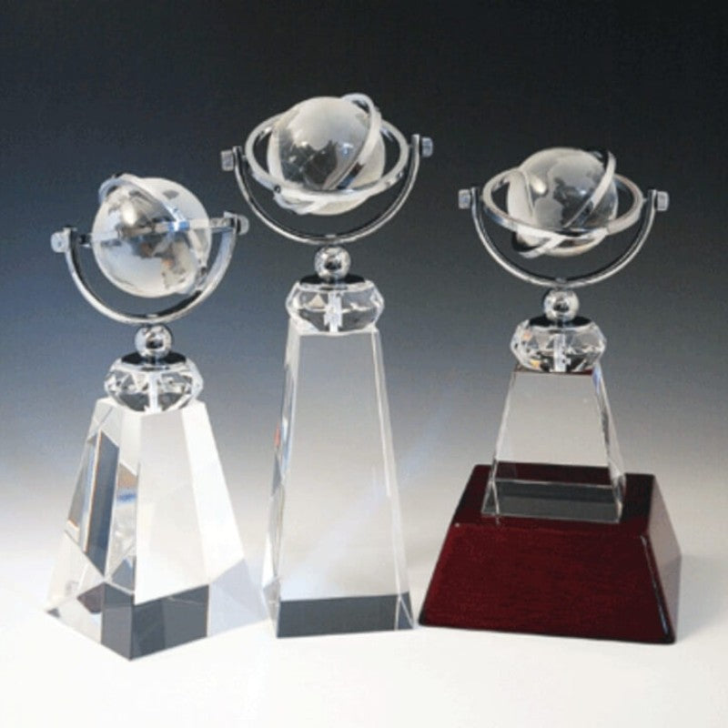 Engraved Spinning Globe Award - Personalized Engraved Gifts