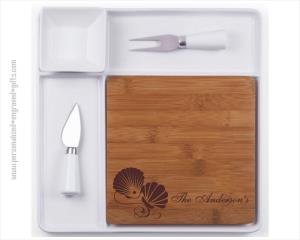 Laser Engraved Square Bamboo Serving Tray - Personalized Engraved Gifts