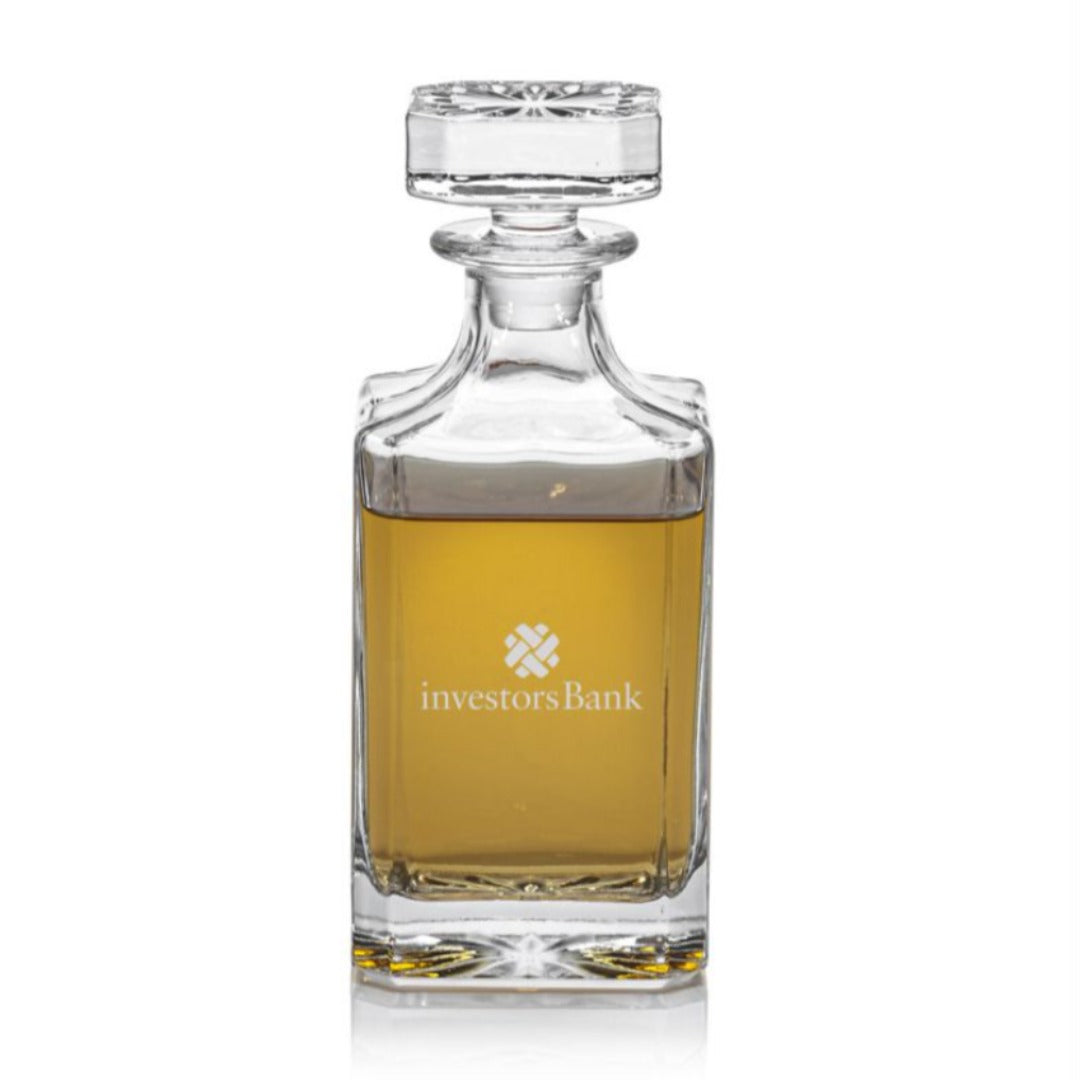 Customized Engraved Glass Decanter ~ Square - Personalized Engraved Gifts