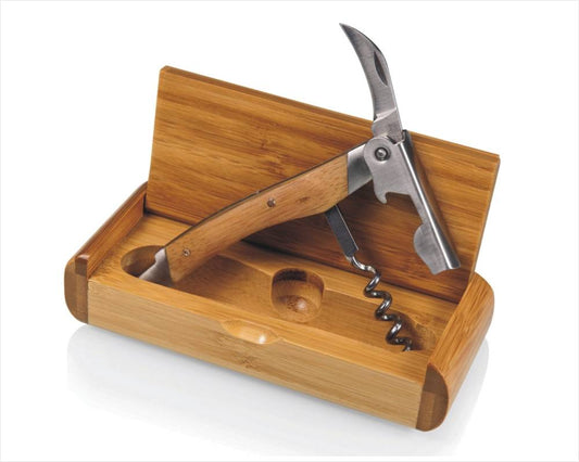 Engraved Stainless Steel Corkscrew Gift Set Elan - Personalized Engraved Gifts