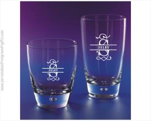 Tapered Beverage & Rocks Glasses with Delightful Bubble - Personalized Engraved Gifts