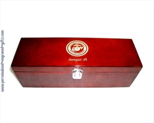 Engraved Wine Gift Box with Tools - High Gloss Piano Finished Wood - Personalized Engraved Gifts