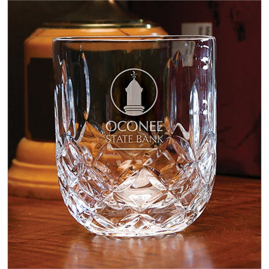 Hand-Cut Crystal Whiskey 11 Oz On the Rocks Manor - Personalized Engraved Gifts