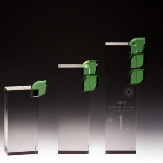 Environmental Green Leaf Tower Award - Personalized Engraved Gifts