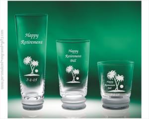 Etched Halo Barware, DOF, Hi-ball, and Iced Tea - Personalized Engraved Gifts