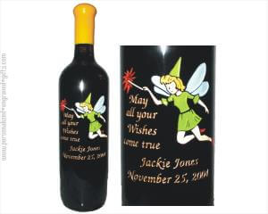 Fairy with Wand Personalized Wine Bottle - Personalized Engraved Gifts