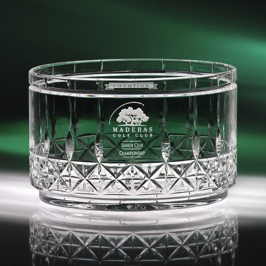 Full Lead Crystal Engraved Panel Bowl ~ Bayonne - Personalized Engraved Gifts