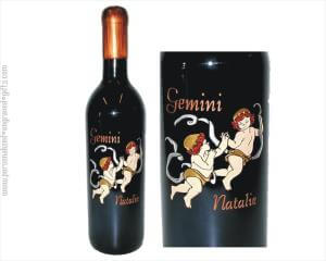 Engraved Wine Bottles - Gemini - Personalized Engraved Gifts