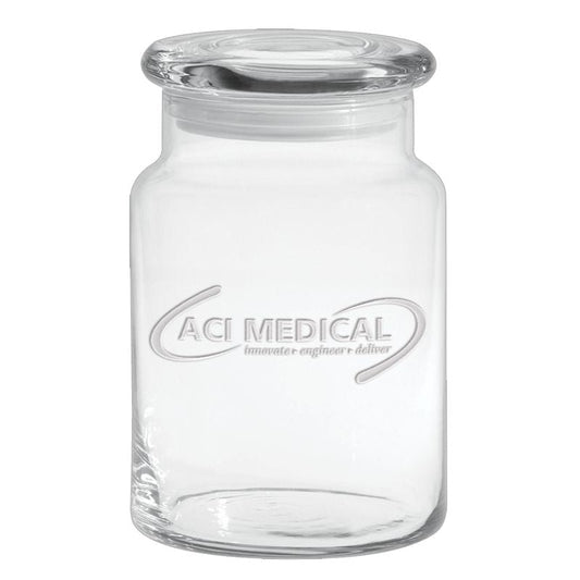 Engraved 26 oz. Apothecary Jar with Flat Lid Ravenna - Personalized Engraved Gifts
