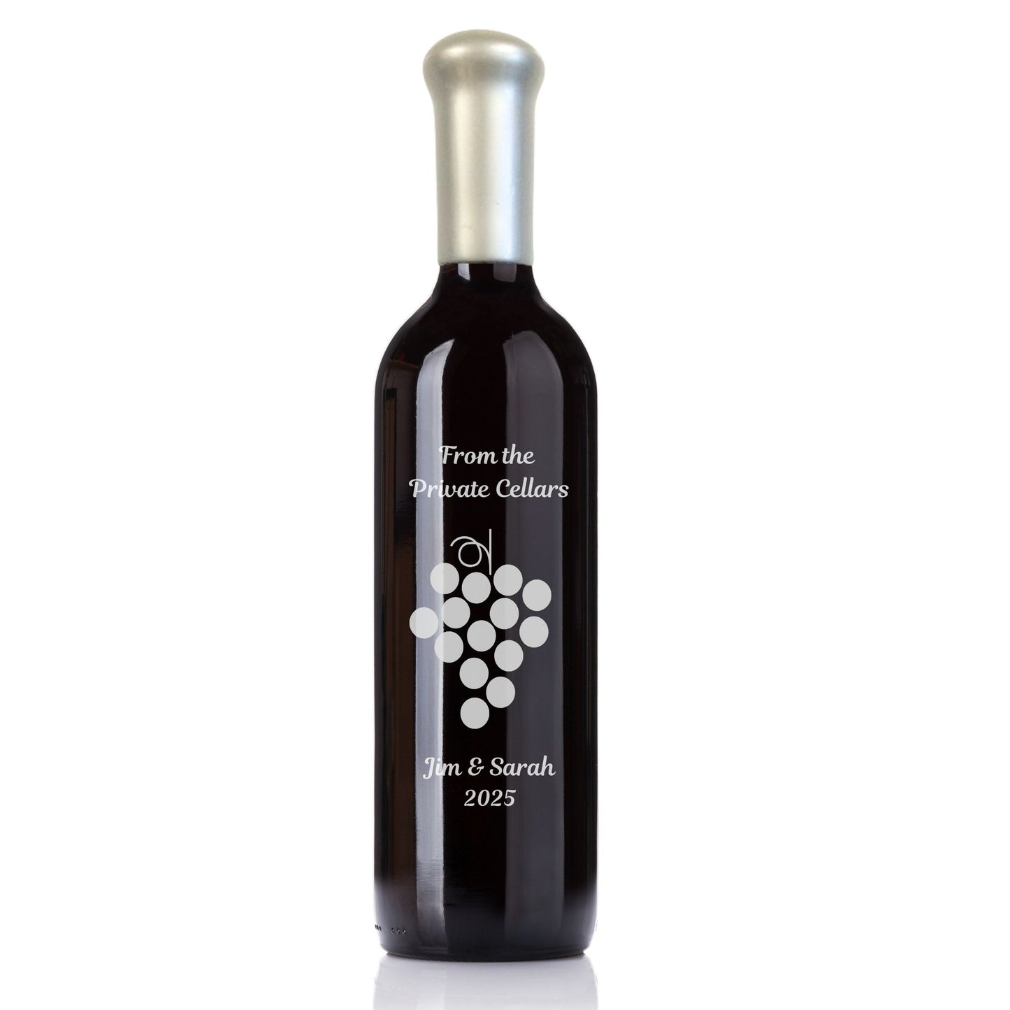 Botellas de vino grabadas - Uvas 1
