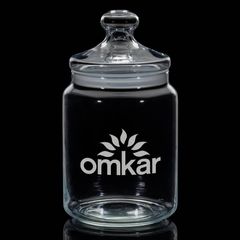 Custom Engraved Crystal Biscuit Jar - The Phillips - Personalized Engraved Gifts