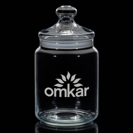 Custom Engraved Crystal Biscuit Jar - The Phillips - Personalized Engraved Gifts