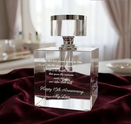 Frasco de perfume de cristal modernista personalizado - Tia
