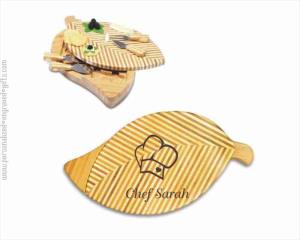 Leaf-Shaped Cheese Board - Laser Engraved - Personalized Engraved Gifts