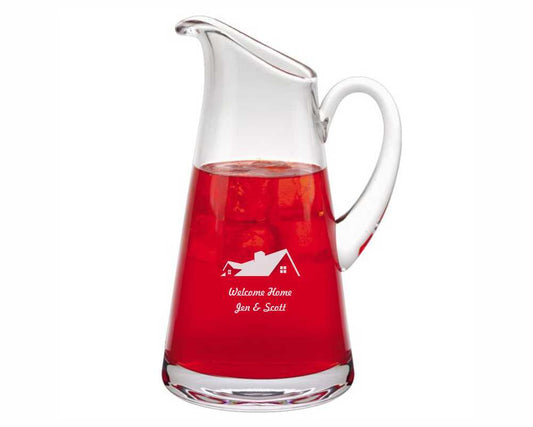 Custom Engraved Glass Pitcher ~ Long Island - Personalized Engraved Gifts