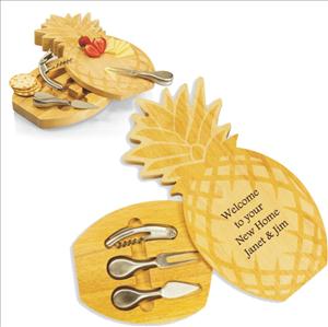 Laser Engraved Pineapple Shaped Cheeseboard - Personalized Engraved Gifts