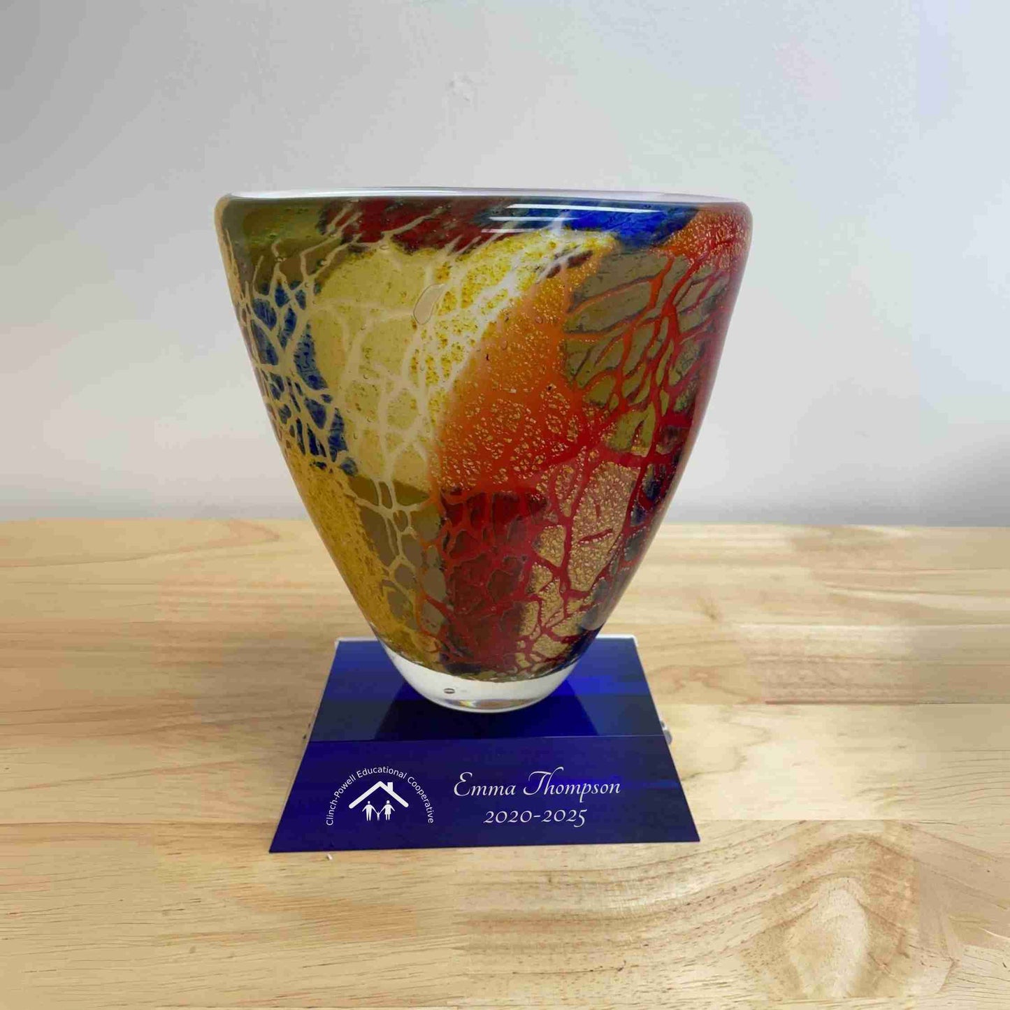 Oval Art Glass Vase for a Fall Wedding ~ Autumn Inspired