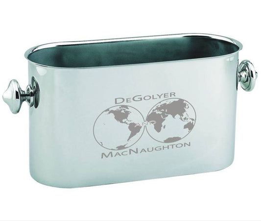 Personalized Engraved Stainless Steel Oblong Ice Bucket - Eva - Personalized Engraved Gifts