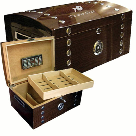 Personalized Desktop Humidor - Treasure Chest - Personalized Engraved Gifts