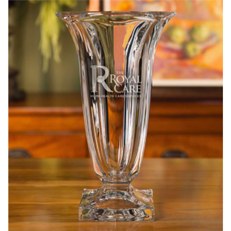 Personalized Engraved Lead Crystal Vase ~ Madrid - Personalized Engraved Gifts