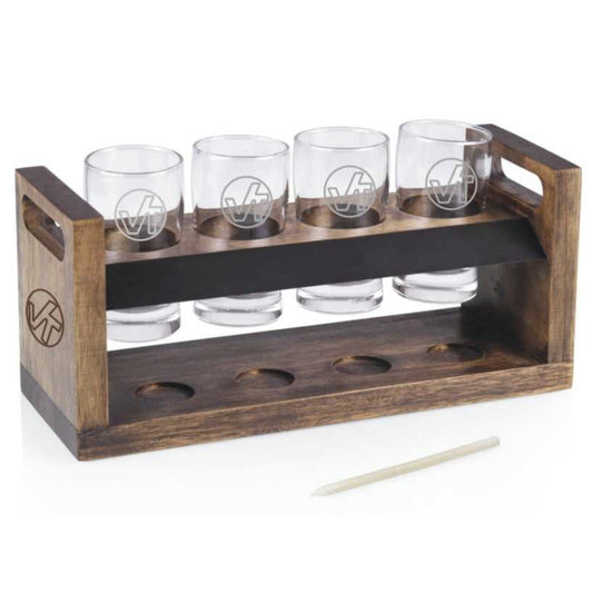 Floating Beer Glasses on Engraved Wooden Tray - Personalized Engraved Gifts