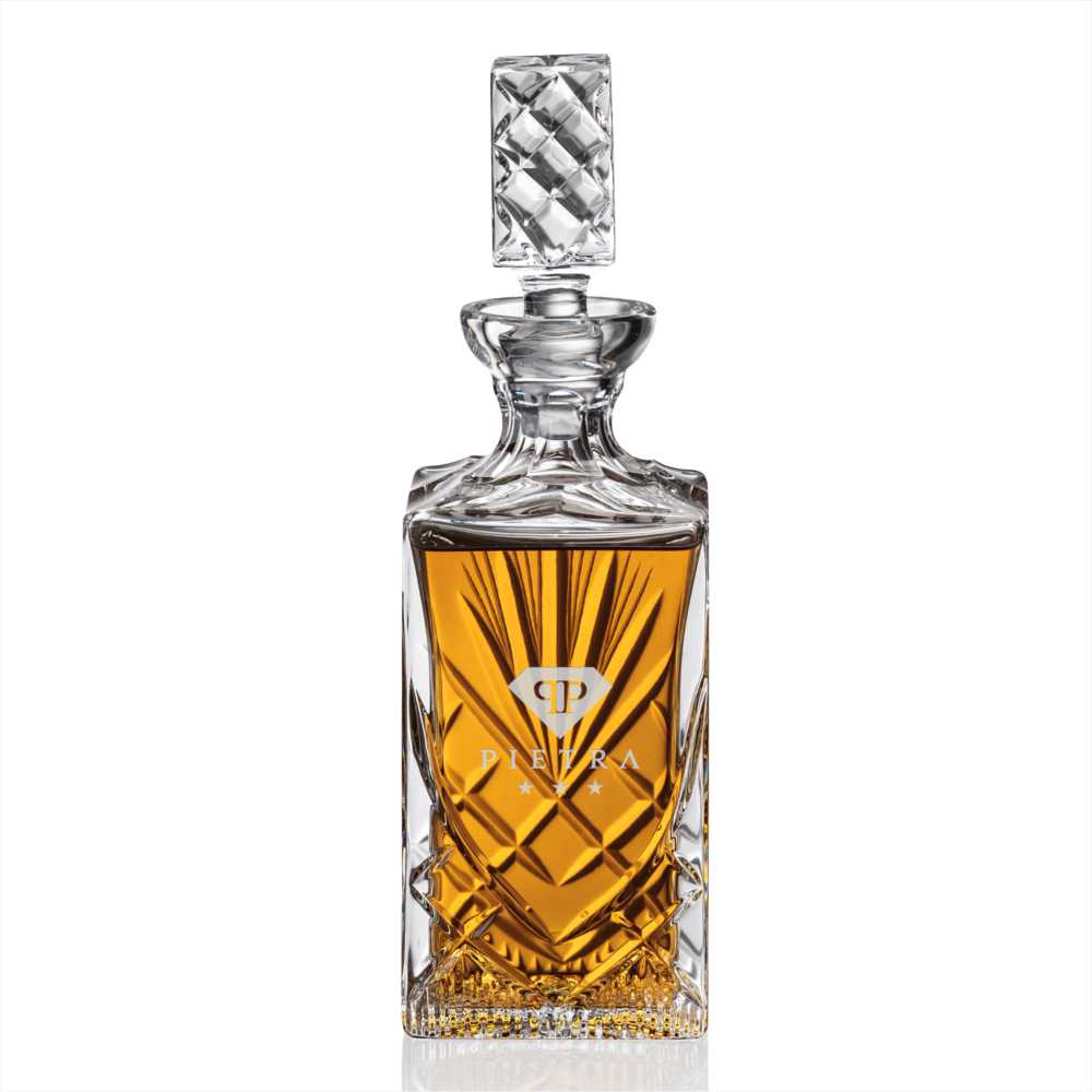 Lead Crystal Decanter Engraved ~ Primo - Personalized Engraved Gifts