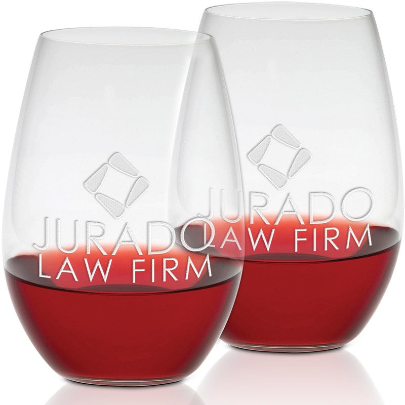 Personalized Riedel Shiraz Stemless Wine Glass Set of Two - Personalized Engraved Gifts