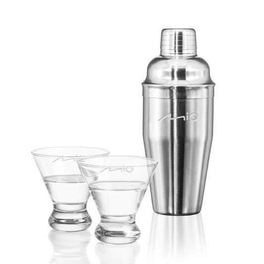 Personalized Sombrero Cocktail Shaker Set with 2 Stemless Glasses - Personalized Engraved Gifts