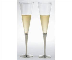 Personalized Crystal Flutes - Trumpet (Set of 2) - Personalized Engraved Gifts