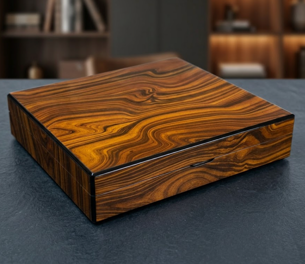 Personalized Engraved Wooden Keepsake Box with Velvet Lining